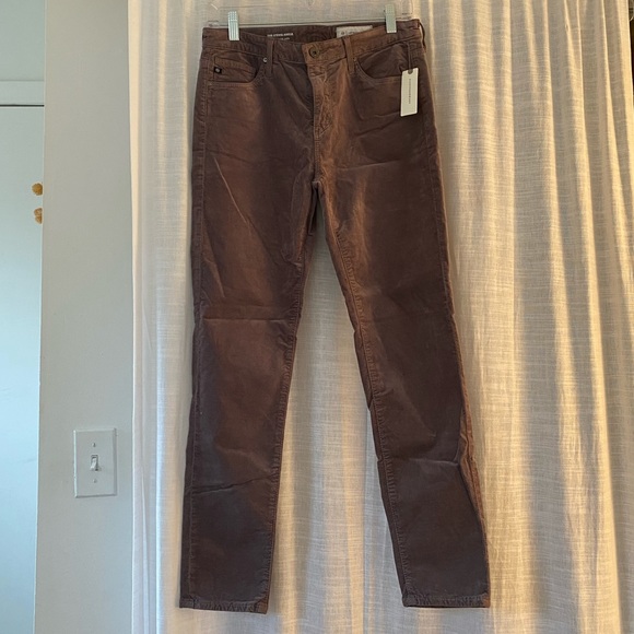 Anthropologie Denim - Anthropologie AG Stevie Ankle Purple Velvet Jeans
